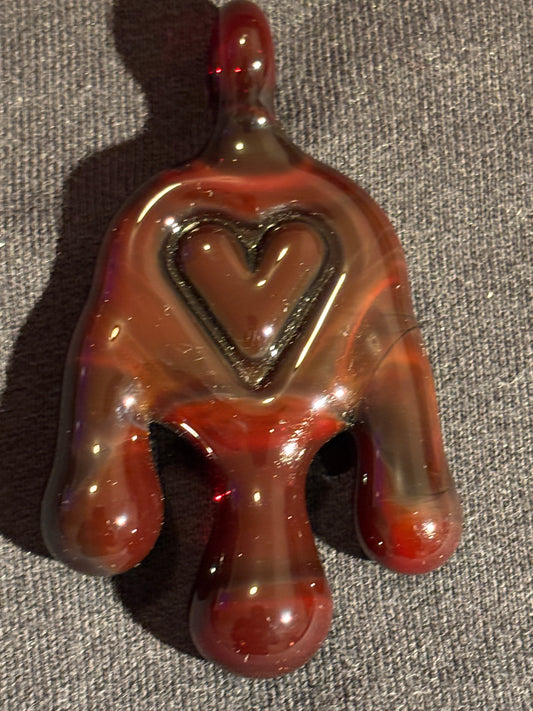 Heart drippy pendant